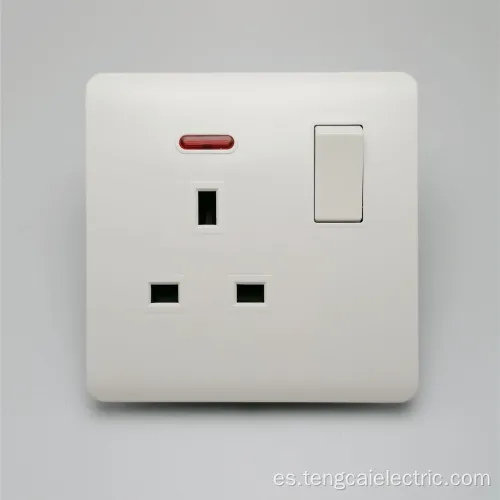 Reino Unido Nuevo Socket de interruptor de luz de pared eléctrica 13A